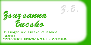 zsuzsanna bucsko business card